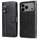 Mobigear Zipper iPhone 17 Pro Max Hoesje Bookcase Portemonnee - Zwart