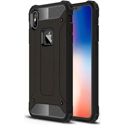 Mobigear Outdoor iPhone XS Max Hoesje Hardcase Backcover Shockproof - Zwart