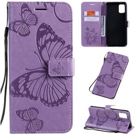 Mobigear Butterfly Samsung Galaxy A51 Hoesje Bookcase Portemonnee - Paars