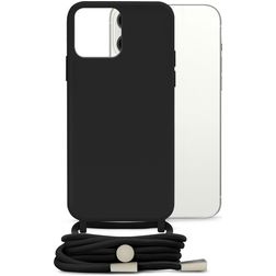 Mobilize Lanyard Gelly iPhone 13 Pro Max Flexibel TPU Hoesje met koord - Zwart