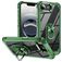 Mobigear Crystal Ring iPhone 16e Hoesje Hardcase Backcover met Ringhouder - Groen