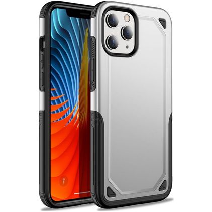 Mobigear Slim Armor iPhone 12 Pro Max Hoesje Hardcase Backcover Shockproof - Zilver