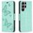 Mobigear Butterfly Samsung Galaxy S23 Ultra Hoesje Bookcase Portemonnee - Groen