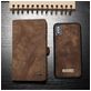 Caseme 008 iPhone XS Hoesje Uitneembare 2in1 Bookcase Portemonnee - Bruin
