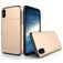 Mobigear Card iPhone XS Hoesje Hardcase Backcover Shockproof met Pasjeshouder - Goud