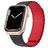 Mobigear Loop Mag Siliconen Apple Watch Bandje Magneetsluiting - 42/41/40/38 mm - Zwart / Rood