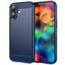 Mobigear Brushed Slim iPhone 17 Hoesje Flexibel TPU Backcover - Blauw
