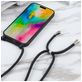 Mobigear Lanyard iPhone 16 Siliconen Hoesje met koord - Zwart
