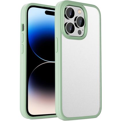 Mobigear Crystal iPhone 14 Pro Max Hoesje Hardcase Backcover Shockproof - Transparant / Groen