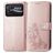 Mobigear Clover POCO C40 Hoesje Bookcase Portemonnee - Roségoud