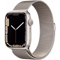 Mobigear Loop Milanese Apple Watch Bandje Magneetsluiting - 49/46/45/44 mm - Sterrenlicht