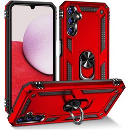 Mobigear Armor Ring Samsung Galaxy A14 Hoesje Hardcase Backcover Shockproof met Ringhouder - Rood