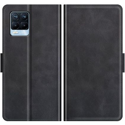 Mobigear Slim Magnet Realme 8 Pro Hoesje Bookcase Portemonnee - Zwart