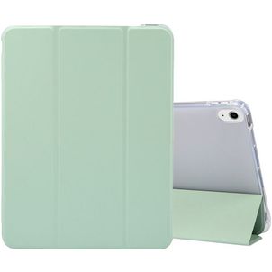 Mobigear Tri-Fold Gel iPad Air 5 (2022) Hoes TPU,Kunstleer Bookcase + Stylus Houder - Groen