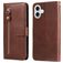 Mobigear Zipper iPhone 17 Hoesje Bookcase Portemonnee - Bruin