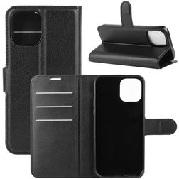Mobigear Classic iPhone 12 Hoesje Bookcase Portemonnee - Zwart