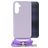 Mobilize Lanyard Gelly Samsung Galaxy A25 Flexibel TPU Hoesje met koord - Pastel Purple