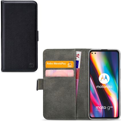 Mobilize Classic Gelly Wallet Motorola Moto G 5G Plus Hoesje Bookcase Portemonnee - Zwart