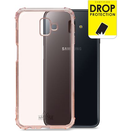 My Style Protective Flex Samsung Galaxy J6 Plus Hoesje Flexibel TPU Backcover Shockproof - Soft Pink
