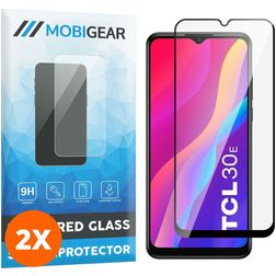 Mobigear Premium TCL 30E Glazen Screenprotector - Case Friendly - Zwart (2-Pack)