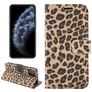 Mobigear Leopard iPhone 12 Hoesje Bookcase Portemonnee - Geel