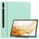 Mobigear Tri-Fold Gel Samsung Galaxy Tab S9 Plus Hoes TPU,Kunstleer Bookcase + Stylus Houder - Turquoise