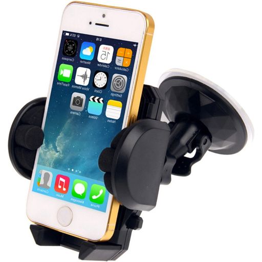 Mobigear Telefoonhouder Auto Zuignap Klem Universeel - Zwart