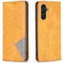 Mobigear Rhombus Slim Samsung Galaxy A35 Hoesje Bookcase - Cognac