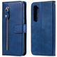 Mobigear Zipper Xiaomi Mi Note 10 Lite Hoesje Bookcase Portemonnee - Blauw