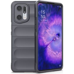 Mobigear Bumpy OPPO Find X5 Pro Hoesje Flexibel TPU Backcover - Charcoal