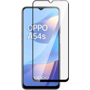 Mobigear Premium OPPO A54s Glazen Screenprotector - Case Friendly - Zwart