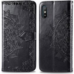 Mobigear Mandala Xiaomi Redmi 9A Hoesje Bookcase Portemonnee - Zwart