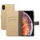 Mobiparts Saffiano Wallet iPhone XS Max Hoesje Bookcase Portemonnee - Goud