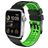 Mobigear Aero Armor Siliconen Apple Watch Bandje Gespsluiting - 42/41/40/38 mm - Zwart / Groen