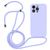 Mobigear Lanyard iPhone 15 Pro Siliconen Hoesje met koord - Paars