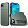 Mobigear Card iPhone 16e Hoesje Hardcase Backcover Shockproof met Pasjeshouder - Groen