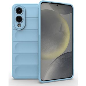 Mobigear Bumpy Samsung Galaxy S25 Edge Hoesje Flexibel TPU Backcover - Blauw