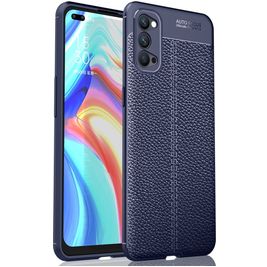 Mobigear Luxury OPPO Reno 4 Hoesje Flexibel TPU Backcover - Blauw