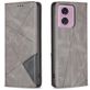 Mobigear Rhombus Slim Motorola Moto G04 Hoesje Bookcase - Grijs