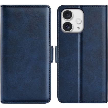 Mobigear Slim Magnet iPhone 16 Pro Max Hoesje Bookcase Portemonnee - Donkerblauw