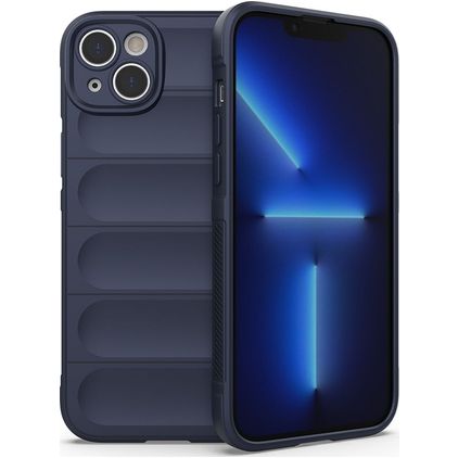 Mobigear Bumpy iPhone 14 Plus Hoesje Flexibel TPU Backcover - Donkerblauw