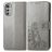 Mobigear Clover Motorola Moto E32s Hoesje Bookcase Portemonnee - Grijs