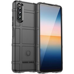 Mobigear Rugged Shield Sony Xperia 10 IV Hoesje Flexibel TPU Backcover Shockproof - Zwart