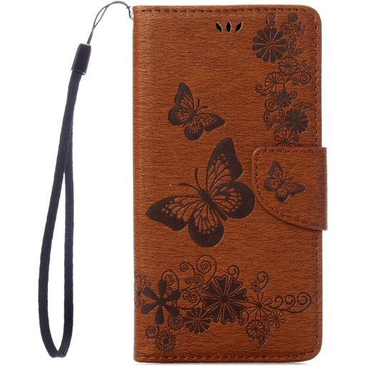 Mobigear Butterfly iPhone SE (2020) Hoesje Bookcase Portemonnee - Bruin