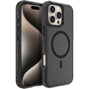Mobigear Traveller iPhone 16 Pro Max MagSafe Hoesje Hardcase Backcover Shockproof - Zwart