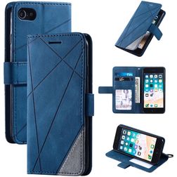 Mobigear Rhombus iPhone SE (2020) Hoesje Bookcase Portemonnee - Blauw