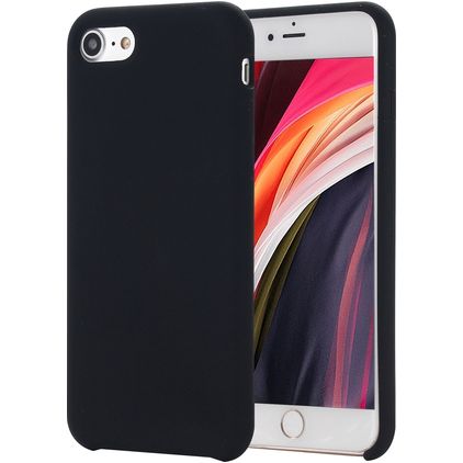Mobigear Rubber Touch iPhone SE (2020) Siliconen Hoesje Backcover - Zwart