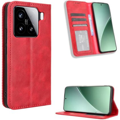 Mobigear Sensation Xiaomi 15 Pro Hoesje Bookcase Portemonnee - Rood