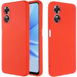 Mobigear Rubber Touch OPPO A17 Siliconen Hoesje Backcover - Rood Mobigear Rubber Touch OPPO A17 Siliconen Hoesje Backcover - Rood
