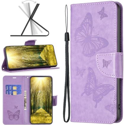 Mobigear Butterfly Xiaomi Redmi Note 11E Hoesje Bookcase Portemonnee - Paars
